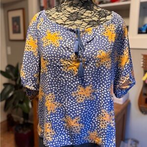 The Odells — Blue and Yellow Floral Top